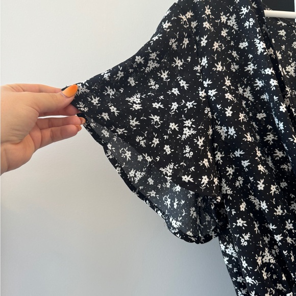 Black Floral Blouse - Picture 3 of 5